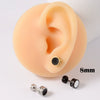 Stainless Steel Round Ear Studs With Oil Drop Bag Drill Electroplated For Piercing