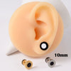 Stainless Steel Round Ear Studs With Oil Drop Bag Drill Electroplated For Piercing