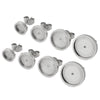 Stainless Steel Round Earring Holder With Gemstone And Ear Plugs Electroplating Diy Earring Accessories