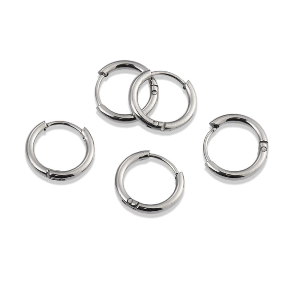 Stainless Steel Round Earring With Electroplating Diy Ear Buckle Accessories