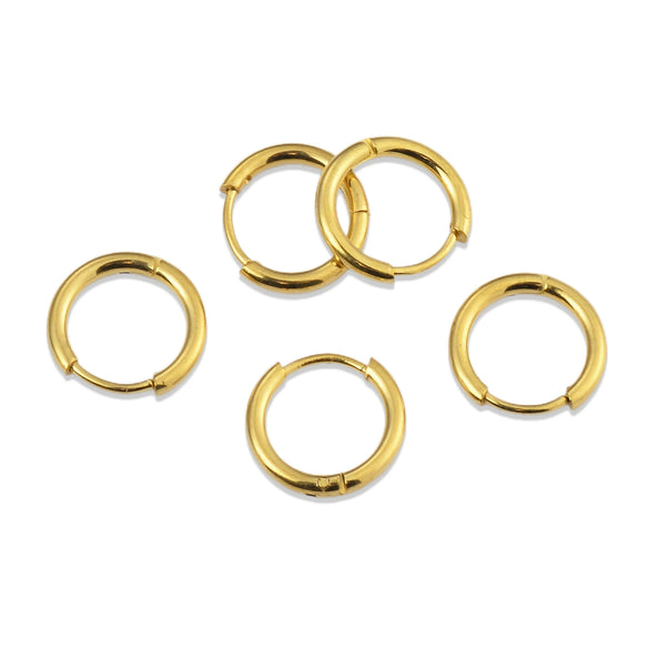 Stainless Steel Round Earring With Electroplating Diy Ear Buckle Accessories