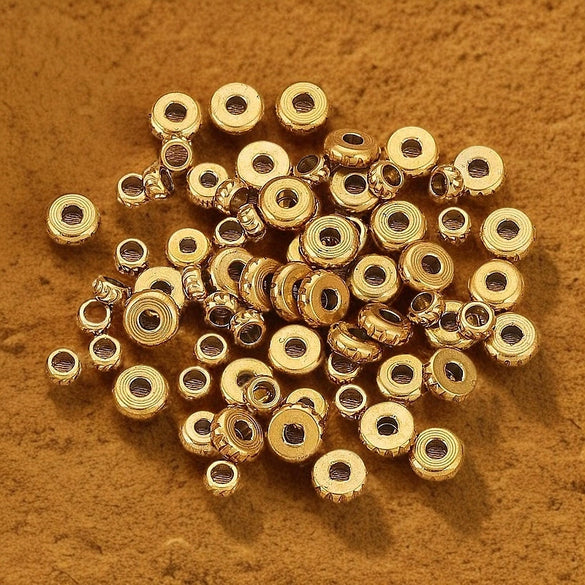 Stainless Steel Round Electroplating Process Positioning Bead For Bracelet And Necklace