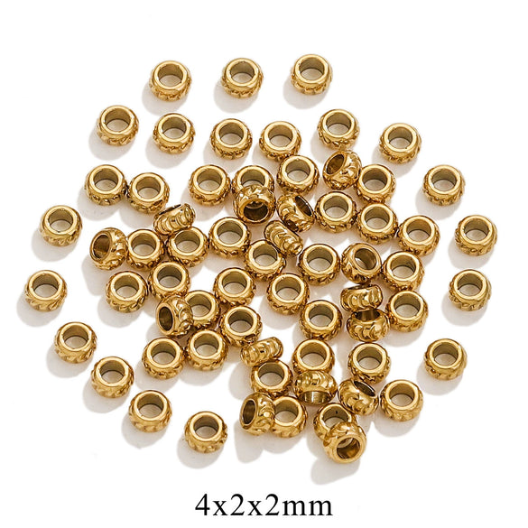 Stainless Steel Round Electroplating Process Positioning Bead For Bracelet And Necklace
