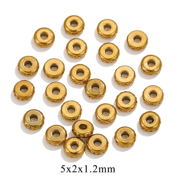 Stainless Steel Round Electroplating Process Positioning Bead For Bracelet And Necklace