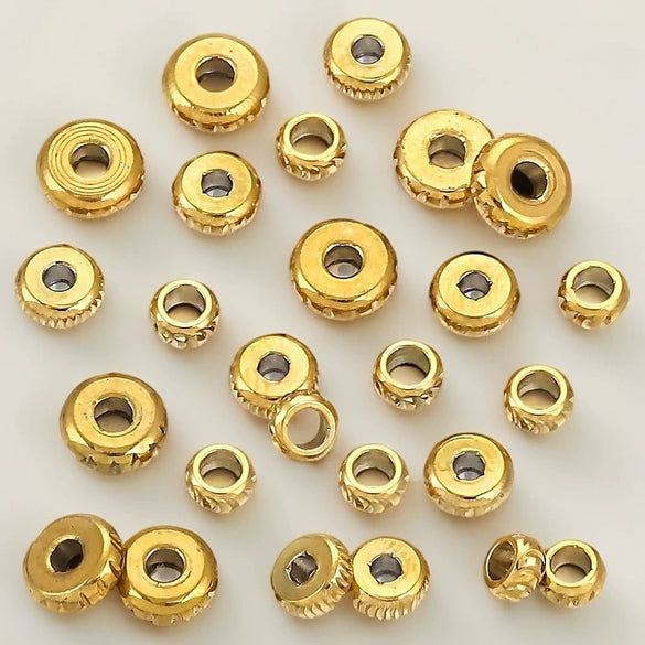 Stainless Steel Round Electroplating Process Positioning Bead For Bracelet And Necklace
