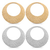 Stainless Steel Round Exaggerated Earrings Pendant With Totem Pattern And Electroplating Process Diy Jewelry Accessories