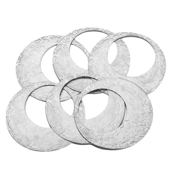 Stainless Steel Round Exaggerated Earrings Pendant With Totem Pattern And Electroplating Process Diy Jewelry Accessories