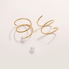 Stainless Steel Round Flower Bead Ring Vacuum Plated Diy Pearl Opening Ring Holder
