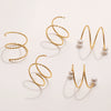Stainless Steel Round Flower Bead Ring Vacuum Plated Diy Pearl Opening Ring Holder