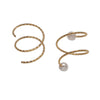 Stainless Steel Round Flower Bead Ring Vacuum Plated Diy Pearl Opening Ring Holder