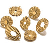 Stainless Steel Round Flower Stud Earrings With Fish Pattern And Electroplating Process Diy Jewelry Making Supplies