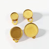 Stainless Steel Round Frog Ear Clip Earrings With Electroplating
