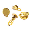 Stainless Steel Round Frog Ear Clip Earrings With Electroplating