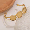 Stainless Steel Round Gemstone Bracelet 18K Gold Vacuum Plated Diy Jewelry Accessory