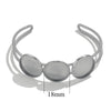 Stainless Steel Round Gemstone Bracelet 18K Gold Vacuum Plated Diy Jewelry Accessory