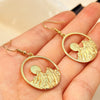 Stainless Steel Round Geometric Earrings Handmade Highend Jewelry Vacuum 18K Electroplated Gold For Women