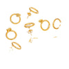 Stainless Steel Round Geometric Electroplated Handmade Earrings