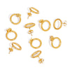 Stainless Steel Round Geometric Electroplated Handmade Earrings
