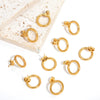Stainless Steel Round Geometric Electroplated Handmade Earrings