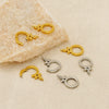 Stainless Steel Round Geometric Handmade Jewelry Buckle 18K Goldplated For Necklace Bracelet