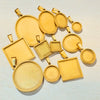 Stainless Steel Round Geometric Necklace Pendant With Melon Buckle And Electroplating Treatment