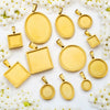 Stainless Steel Round Geometric Necklace Pendant With Melon Buckle And Electroplating Treatment