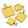 Stainless Steel Round Geometric Necklace Pendant With Melon Buckle And Electroplating Treatment