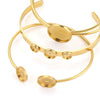 Stainless Steel Round Geometric Original Design Polished Diy Bracelet Jewelry Accessories With 18K Gold Vacuum Plating