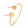 Stainless Steel Round Geometric Original Design Polished Diy Bracelet Jewelry Accessories With 18K Gold Vacuum Plating
