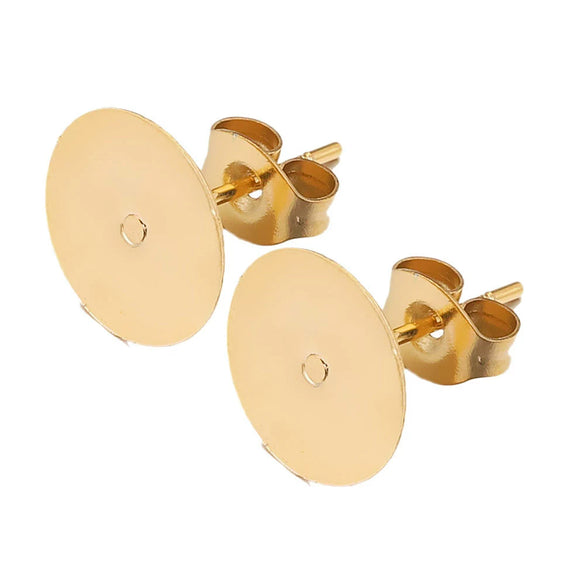 Stainless Steel Round Geometric Simple Style Electroplated Diy Earrings Jewelry Accessories