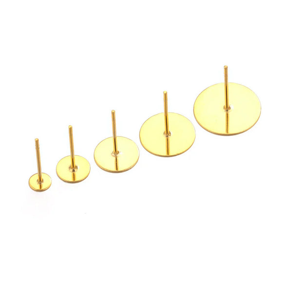 Stainless Steel Round Geometric Simple Style Electroplated Diy Earrings Jewelry Accessories