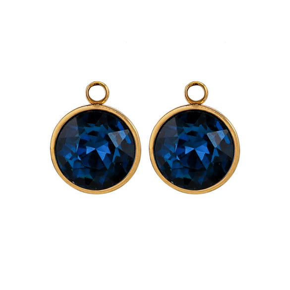 Stainless Steel Round Glass Pendant Jewelry Accessories With 18K Electroplating
