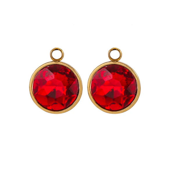 Stainless Steel Round Glass Pendant Jewelry Accessories With 18K Electroplating