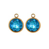 Stainless Steel Round Glass Pendant Jewelry Accessories With 18K Electroplating