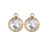Stainless Steel Round Glass Pendant Jewelry Accessories With 18K Electroplating