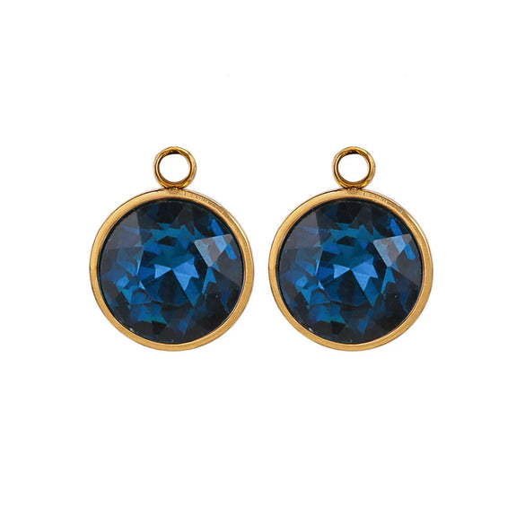 Stainless Steel Round Glass Pendant Jewelry Accessories With 18K Electroplating