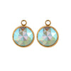 Stainless Steel Round Glass Pendant Jewelry Accessories With 18K Electroplating