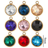Stainless Steel Round Glass Pendant Jewelry Accessories With 18K Electroplating