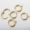 Stainless Steel Round Handmade Electroplated Earrings With Titanium Steel Ear Hook