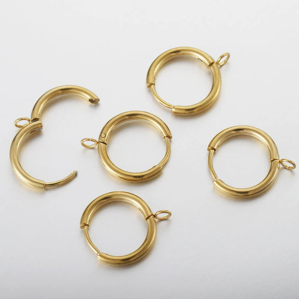 Stainless Steel Round Handmade Electroplated Earrings With Titanium Steel Ear Hook
