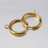 Stainless Steel Round Handmade Electroplated Earrings With Titanium Steel Ear Hook