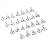 Stainless Steel Round Hollow English Letters Pendant Diy Jewelry Accessories Electroplated