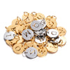 Stainless Steel Round Hollow English Letters Pendant Diy Jewelry Accessories Electroplated