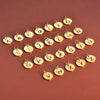 Stainless Steel Round Hollow English Letters Pendant Diy Jewelry Accessories Electroplated