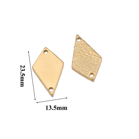 Stainless Steel Round Irregular Pendant Jewelry Accessories With Fish Pattern Diy Handmade Electroplated Cartoon And Animal Style