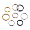 Stainless Steel Round Key Ring Pendant Decoration Electroplated Diy Accessories