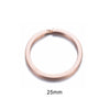 Stainless Steel Round Key Ring Pendant Decoration Electroplated Diy Accessories