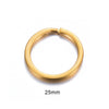 Stainless Steel Round Key Ring Pendant Decoration Electroplated Diy Accessories
