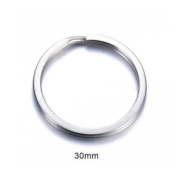 Stainless Steel Round Key Ring Pendant Decoration Electroplated Diy Accessories
