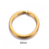 Stainless Steel Round Key Ring Pendant Decoration Electroplated Diy Accessories